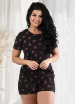 Pijama Short Doll Coração - Imagem 4