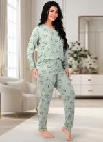 Pijama Feminino Coração Manga Longa com Calça - Imagem 2